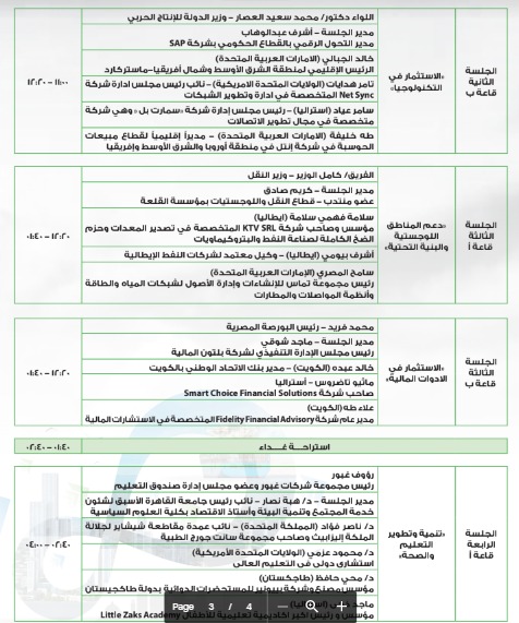 ننشر اجندة مؤتمر مصر تستطيع بالاستثمار قبل ساعات من انطلاقه