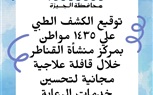 محافظ الجيزة : توقيع الكشف الطبى وصرف أدوية بالمجان لعدد 1435 مواطن خلال قافلة طبية بمركز ومدينة منشأة القناطر